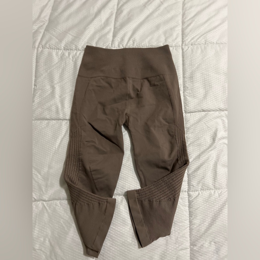 lululemon athletica Brown High-Waisted Crop Leggings